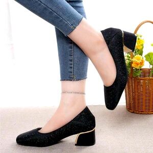 Boutique Low Chunky Heels